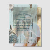 Invitations En Vélin Blue Beach Seashell Starfish Mariage côtier (Décalage (Couple))