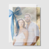 Invitations En Vélin Blue Bow quelque chose de bleu avant de faire Fête (Décalage (Couple))