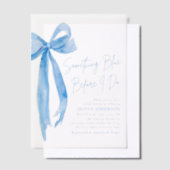 Invitations En Vélin Blue Bow quelque chose de bleu avant de faire Fête (Compenser)