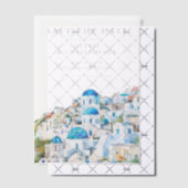 Invitations En Vélin Blue Mediterranean Skyline Wedding Save the Date (Décalage (Invitation))