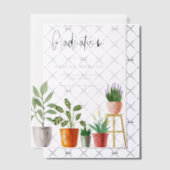 Invitations En Vélin Boho Aquarelle Poted Houseplants Graduation (Décalage (Invitation))