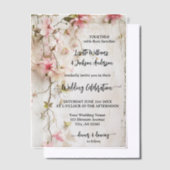 Invitations En Vélin Boho Chic Rose Floral Élégant Mariage (Compenser)