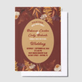 Invitations En Vélin Boho Fleur sauvage Bourgogne Mariage de automne d' (Compenser)