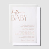 Invitations En Vélin Boho minimal, Moderne, Terracotta, Baby shower (Compenser)