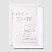 Invitations En Vélin Boho minimal, Moderne, Terracotta, Fête des mariée (Compenser)