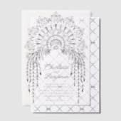 Invitations En Vélin Boho noir Mandala Mariage moderne (Décalage (Invitation))