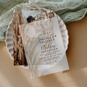 Invitations En Vélin Boho Pampas Grass Mariage bohème moderne
