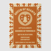 Invitations En Vélin Boho Reine Des Coeurs Fête D'Anniversaire (Recto)