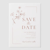 Invitations En Vélin Boho Terracotta Floral Mariage (Recto)