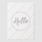 Invitations En Vélin Bonjour Salut Typographie avec des rayures (Recto)