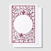 Invitations En Vélin Bordure florale avec fenêtre circulaire (Compenser)