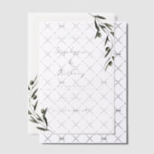 Invitations En Vélin Botanique Olive Branch Feuille Mariage italien (Décalage (Invitation))