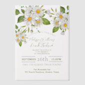 Invitations En Vélin Botanique Pays Fleur sauvage Spring Daisy Mariage (Recto)