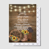 Invitations En Vélin Bottes rustiques Cowboy Sunflower Western Mariage (Décalage (Invitation))