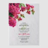 Invitations En Vélin Bougainvillea Méditerranée Grec Mariage (Recto)