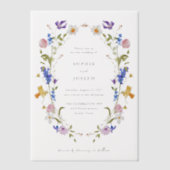 Invitations En Vélin Brillant Boho Floral Wreath | Mariage (Recto)