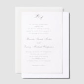 Invitations En Vélin Brooke Classic Script Monogramme Mariage élégant (Compenser)