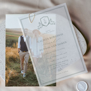 INVITATIONS EN VÉLIN BRUNSWICK CREST MARIAGE