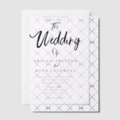 Invitations En Vélin Brush Calligraphie moderne minimaliste Mariage (Décalage (Invitation))