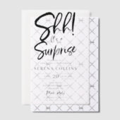 Invitations En Vélin Brush Calligraphy Surprise Anniversaire (Décalage (Invitation))