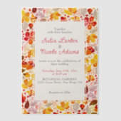 Invitations En Vélin Burnt Orange Tropical Hibiscus Florals Wedding (Recto)