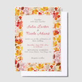 Invitations En Vélin Burnt Orange Tropical Hibiscus Florals Wedding (Compenser)