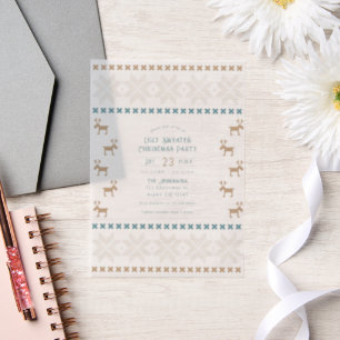 Invitations En Vélin Cacao Polaire Doux moche fête de Noël