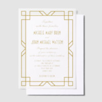 Cadre Art déco élégant Vintage classique Mariage