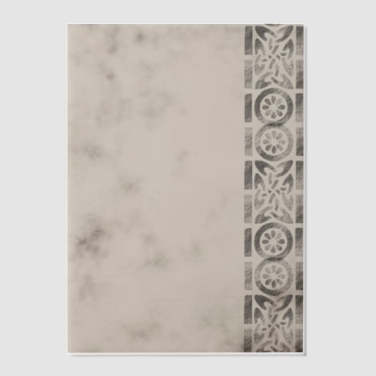 Invitations En Vélin Cadre latéral gris (Recto)