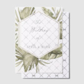 Invitations En Vélin Cadre Mariage Boho Palm Leaf (Décalage (Invitation))