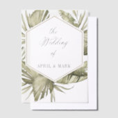 Invitations En Vélin Cadre Mariage Boho Palm Leaf (Compenser)