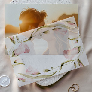 Invitations En Vélin Cadre Mariage Fleur sauvage Boho Spring