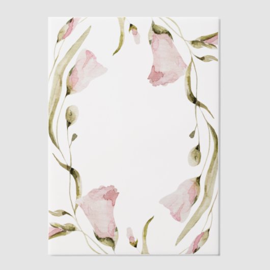Invitations En Vélin Cadre Mariage Fleur sauvage Boho Spring (Recto)