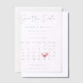 Invitations En Vélin Calendrier minimaliste moderne Vellum Enregistrer  (Compenser)