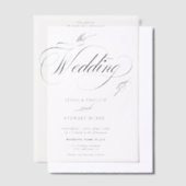 Invitations En Vélin Calligraphie classique Élégant mariage de script n (Compenser)