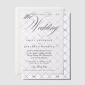 Invitations En Vélin Calligraphie Formelle Élégante Tuxedo Le Mariage (Décalage (Invitation))