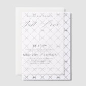 Invitations En Vélin Calligraphie moderne Rien de fantaisie Juste Amour (Décalage (Invitation))