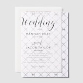 Invitations En Vélin Calligraphie noire élégante Mariage élégant (Décalage (Invitation))