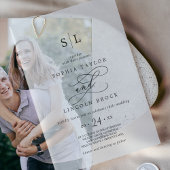 Invitations En Vélin Calligraphie romantique Simple classique moderne M