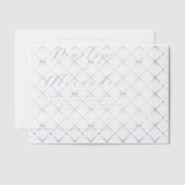 Invitations En Vélin Calligraphie sarcelle élégante (Décalage (Invitation))