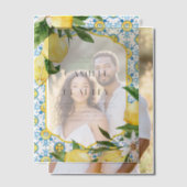 Invitations En Vélin Carrelage marocain et citrons Mariage méditerranée (Décalage (Couple))