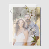 Invitations En Vélin Cascade d'orchidées blanches luxe fleurs tropicale (Décalage (Couple))