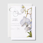 Invitations En Vélin Cascade d'orchidées blanches luxe fleurs tropicale (Compenser)