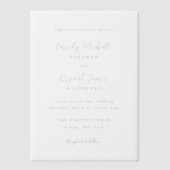 Invitations En Vélin Cassidy Mariage traditionnel élégant (Recto)