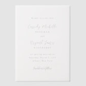 Invitations En Vélin Cassidy Traditionnel Mariage élégant Enregistrer l (Recto)