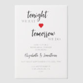 Invitations En Vélin Ce Soir, Nous Mangeons, Demain, Nous Dînons De Rép (Recto)