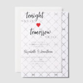 Invitations En Vélin Ce Soir, Nous Mangeons, Demain, Nous Dînons De Rép (Décalage (Invitation))