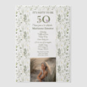 Invitations En Vélin Célébration du 50e anniversaire avec photo (Recto)