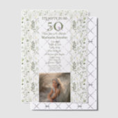 Invitations En Vélin Célébration du 50e anniversaire avec photo (Décalage (Invitation))