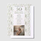 Invitations En Vélin Célébration du 50e anniversaire avec photo (Compenser)